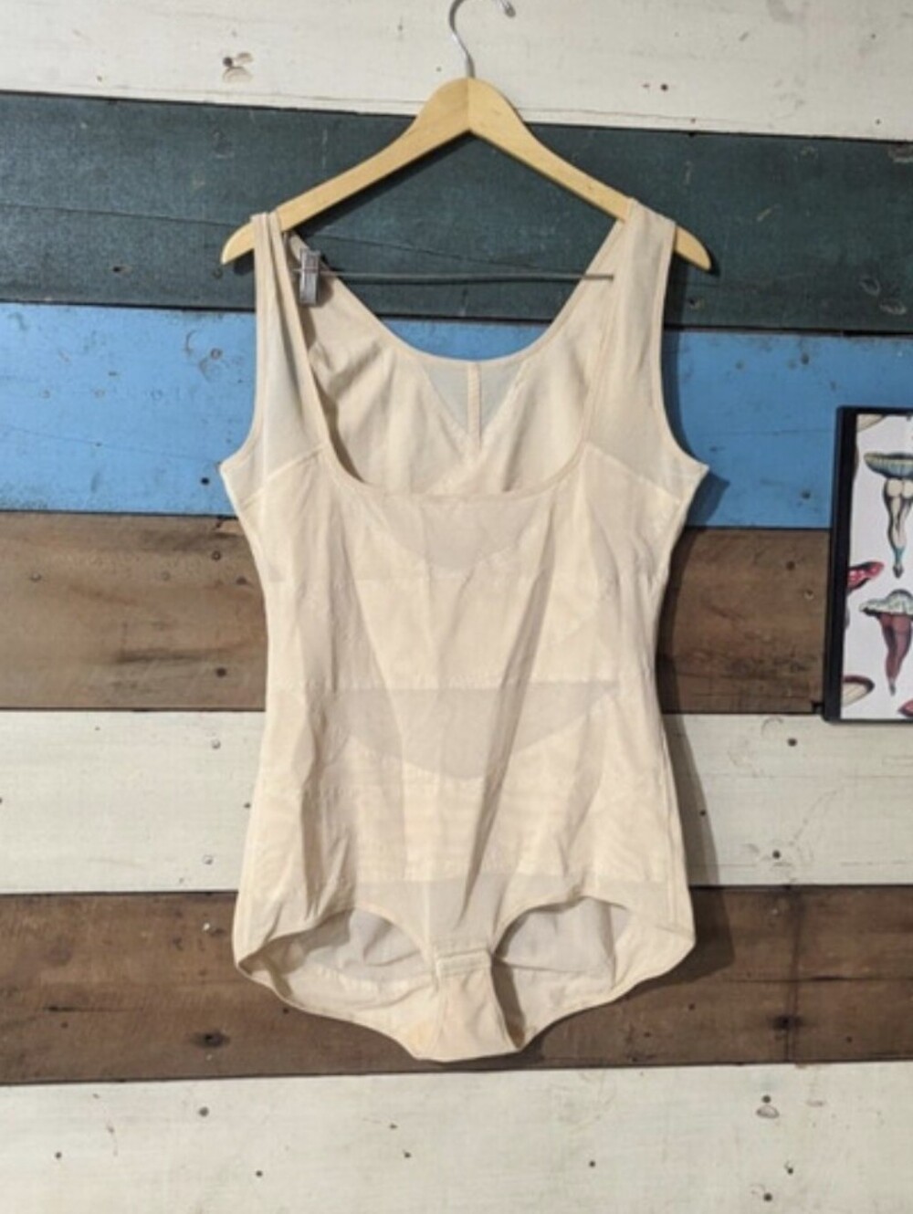 Plus Size Casual Full Shapewear Lifting Tummy Control Nude Sheer 4XL E